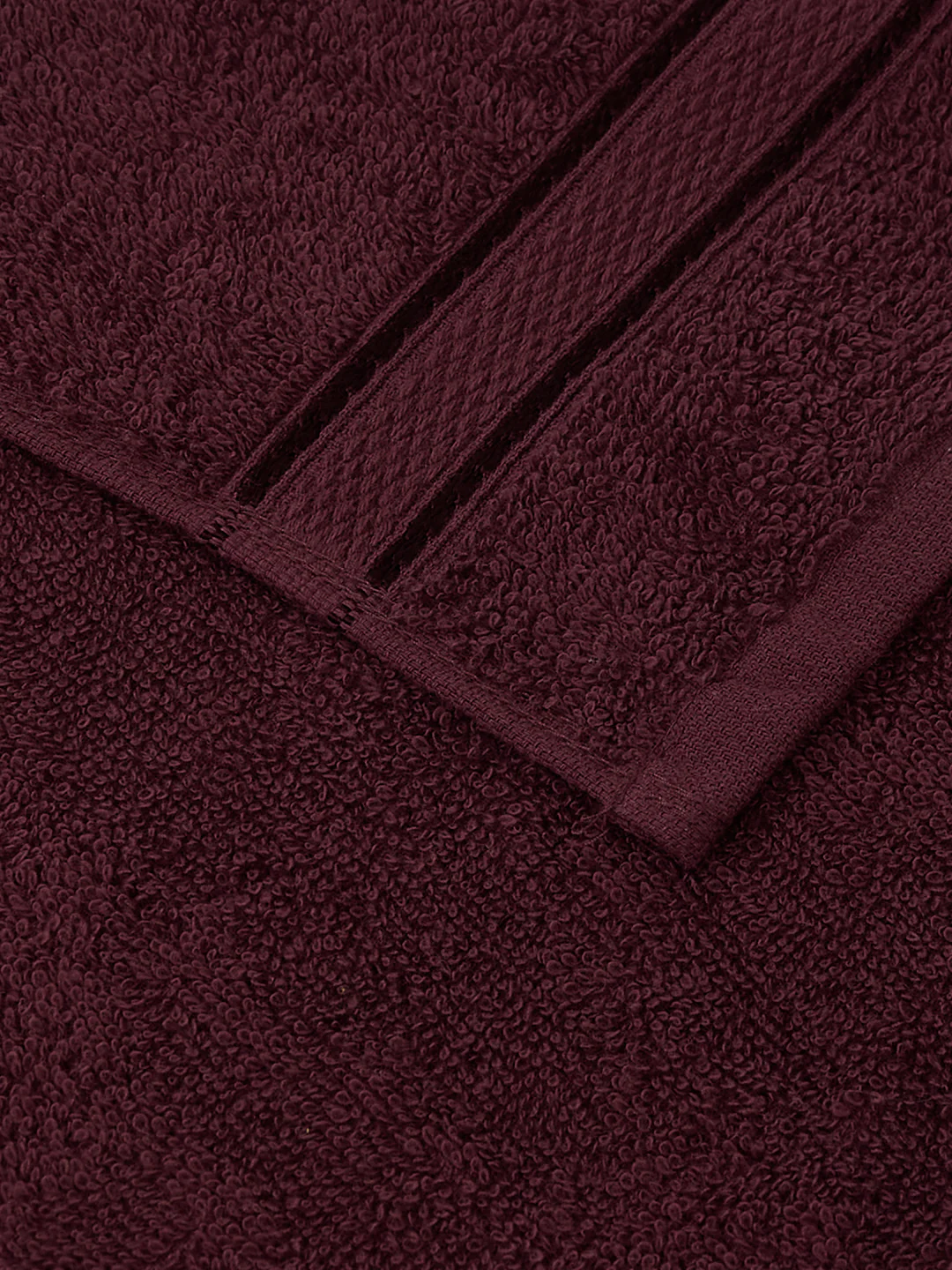 Burgundy Pure Cotton Solid 400 GSM Face Towel 4 Pc Set (Jasper Collection) - Image 6