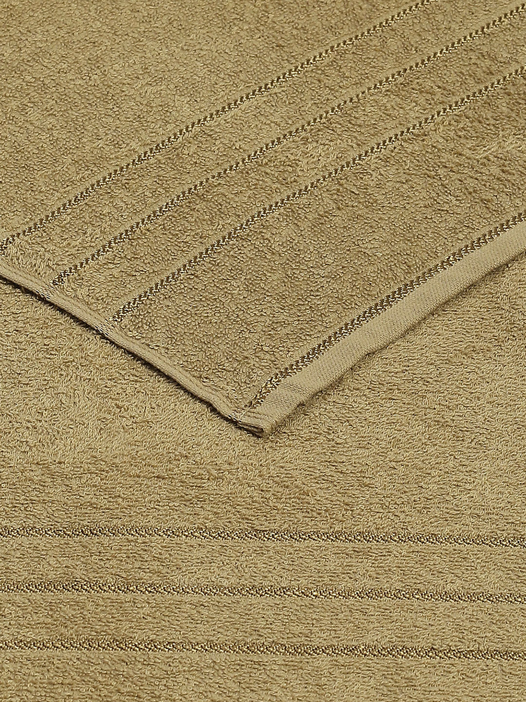 Camel Brown Cotton Solid 350 GSM Bath Towel (Soho) - Image 4