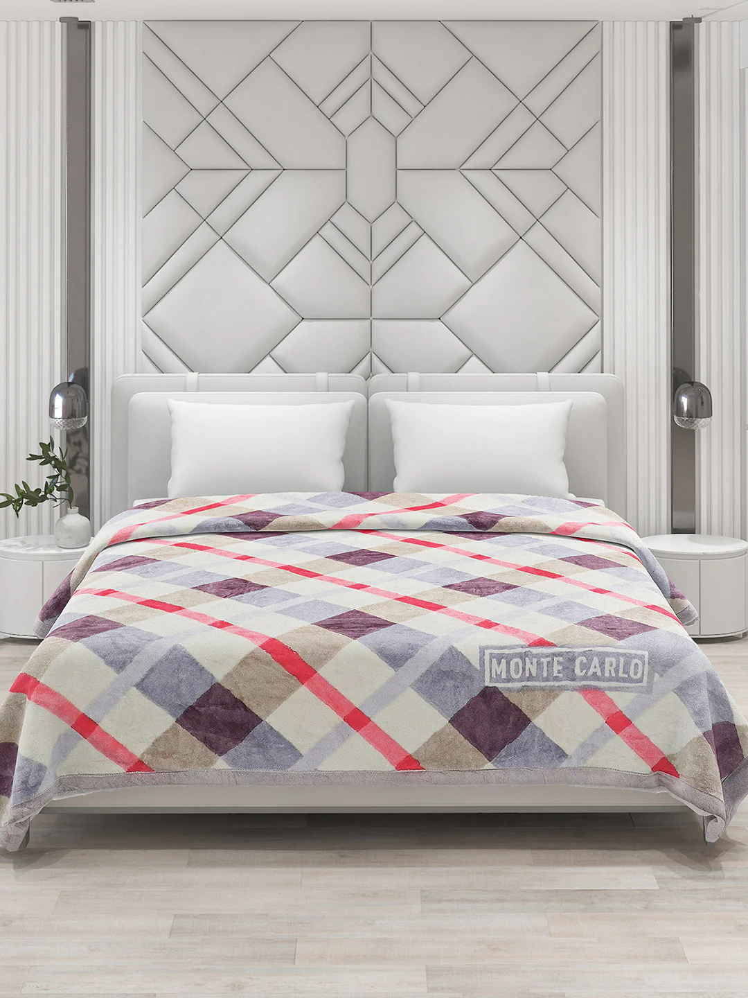 Checkered Double Bed Blanket for Heavy Winter -2 Ply - Image 3
