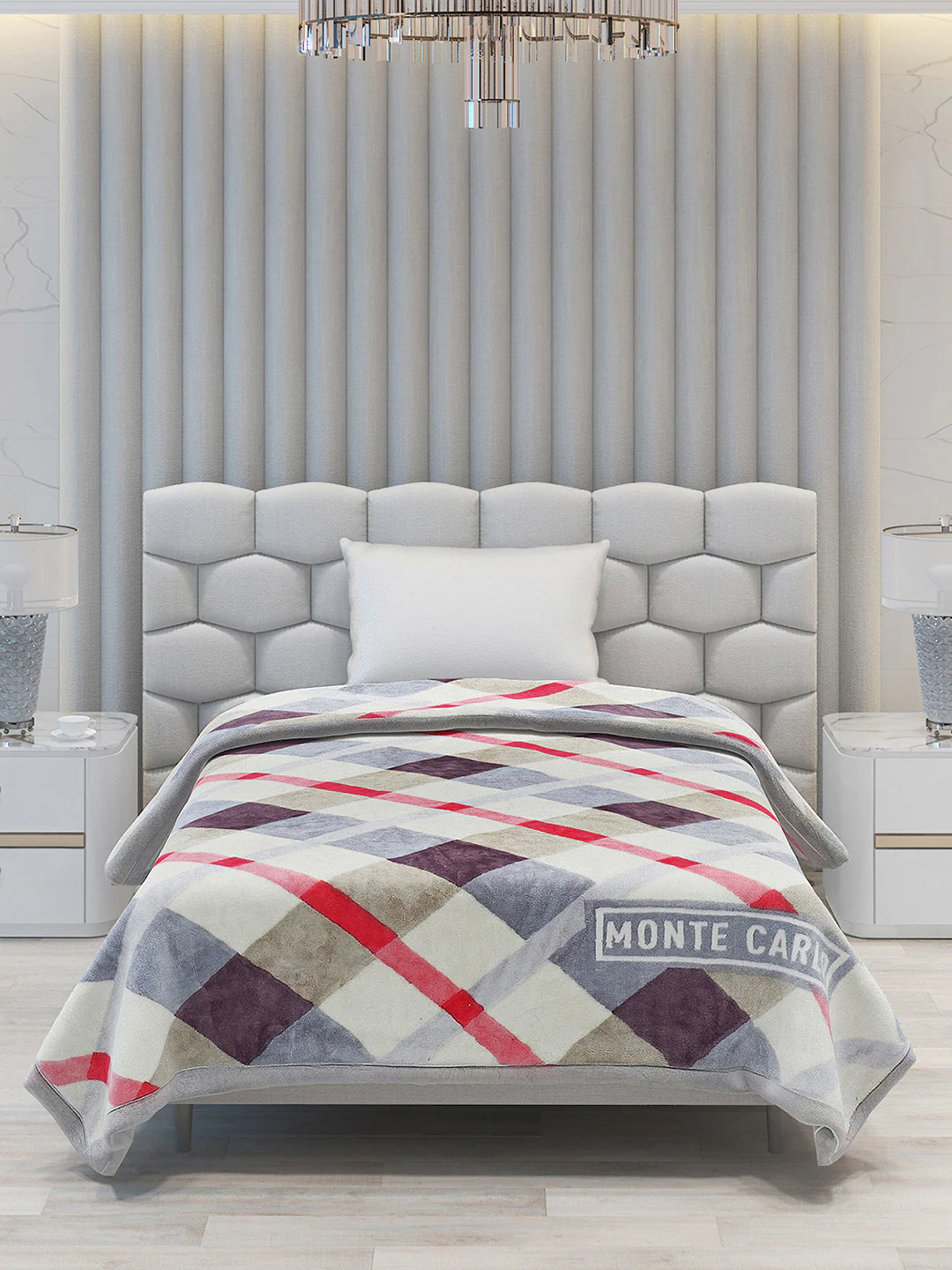 Checkered Single Bed Blanket for Mild Winter -2 Ply - Image 3