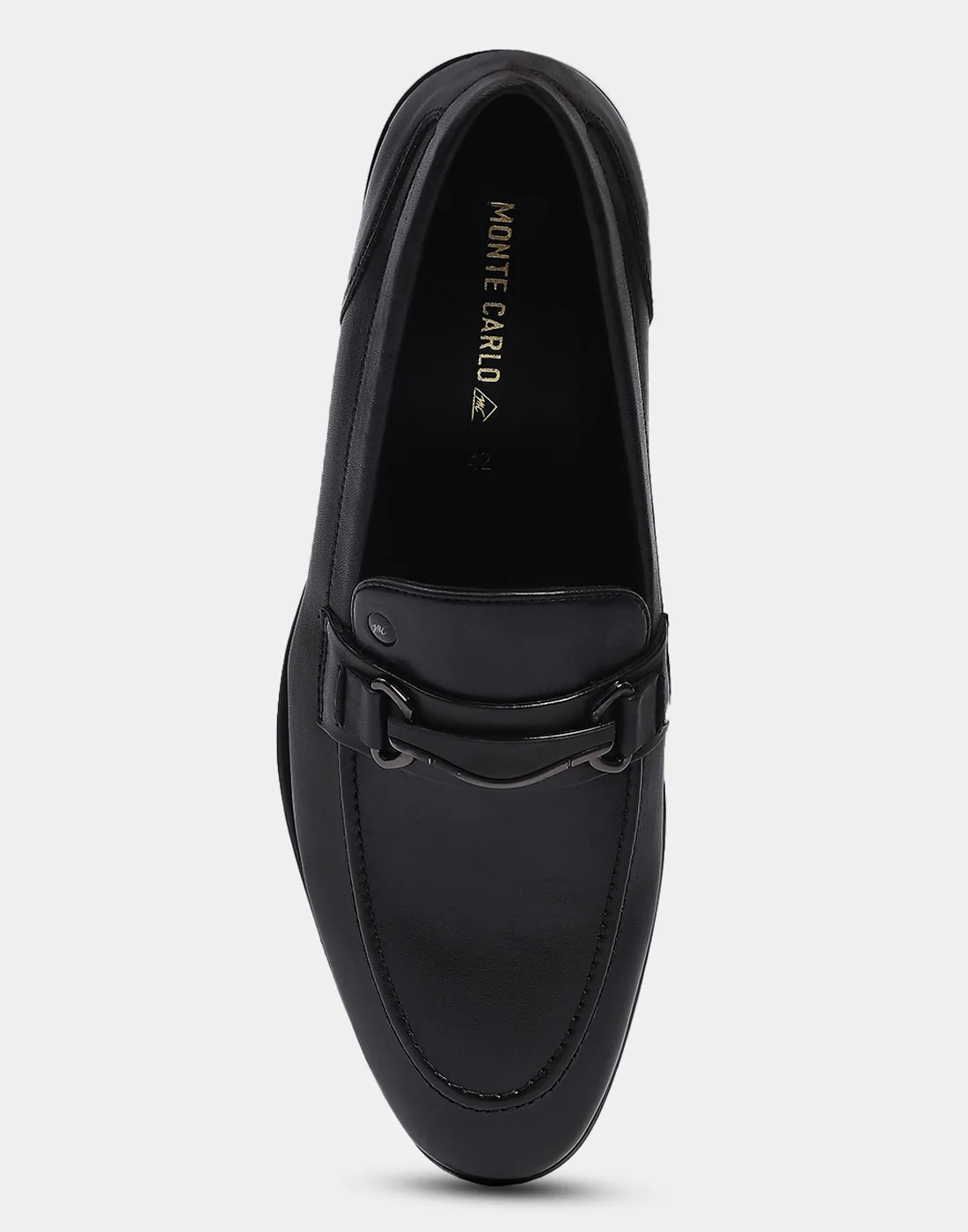 Men Black Slip on Genuine Leather Loafers - Image 6