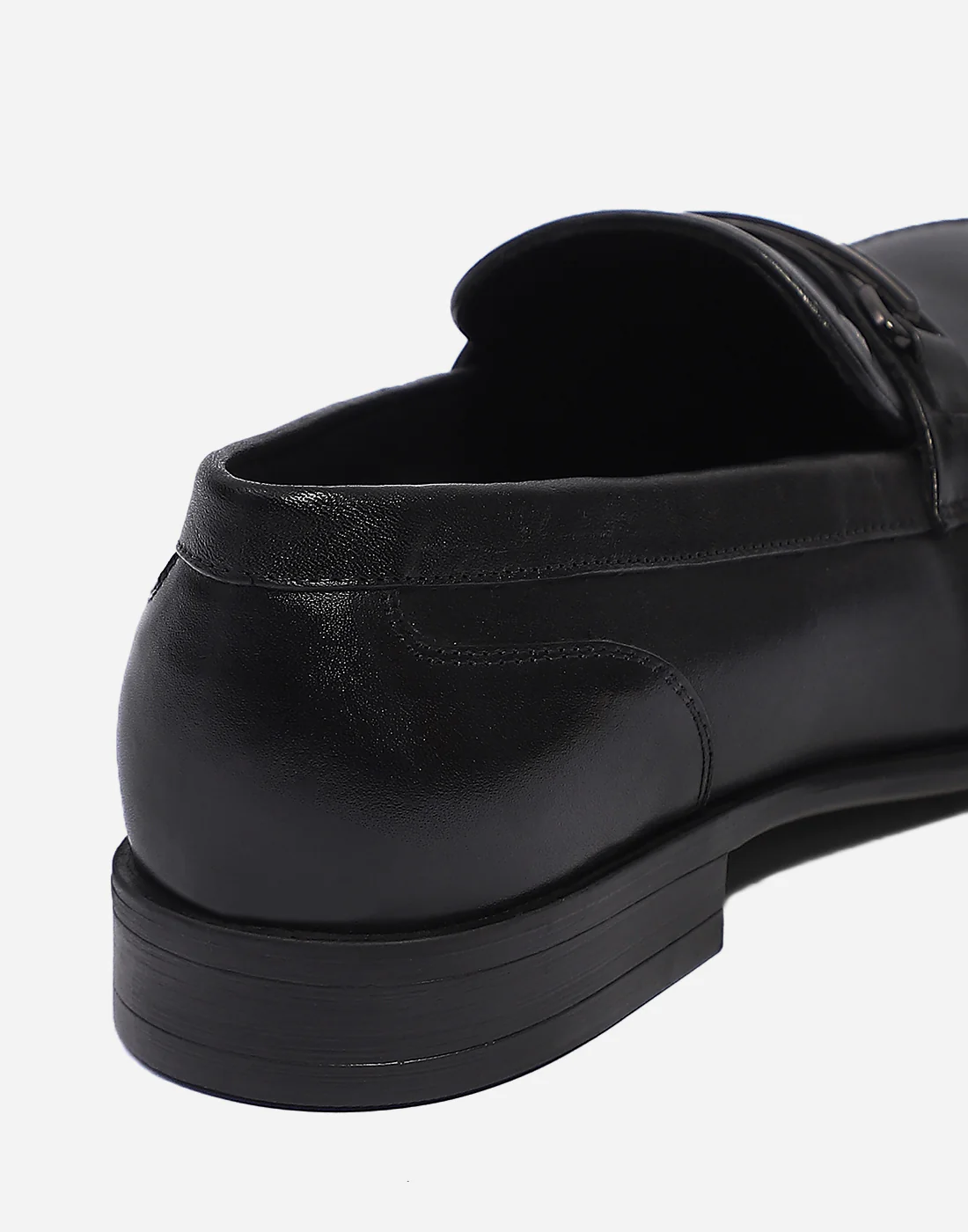 Men Black Slip on Genuine Leather Loafers - Image 9