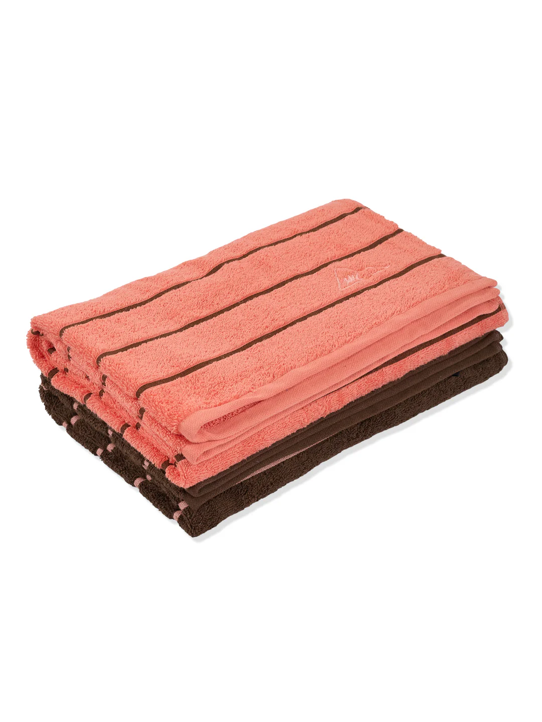 Coral & Brown 100% Cotton Solid 480 GSM Bath Towel King & Queen 2 Pc Set Gifting Box Pack - Image 4