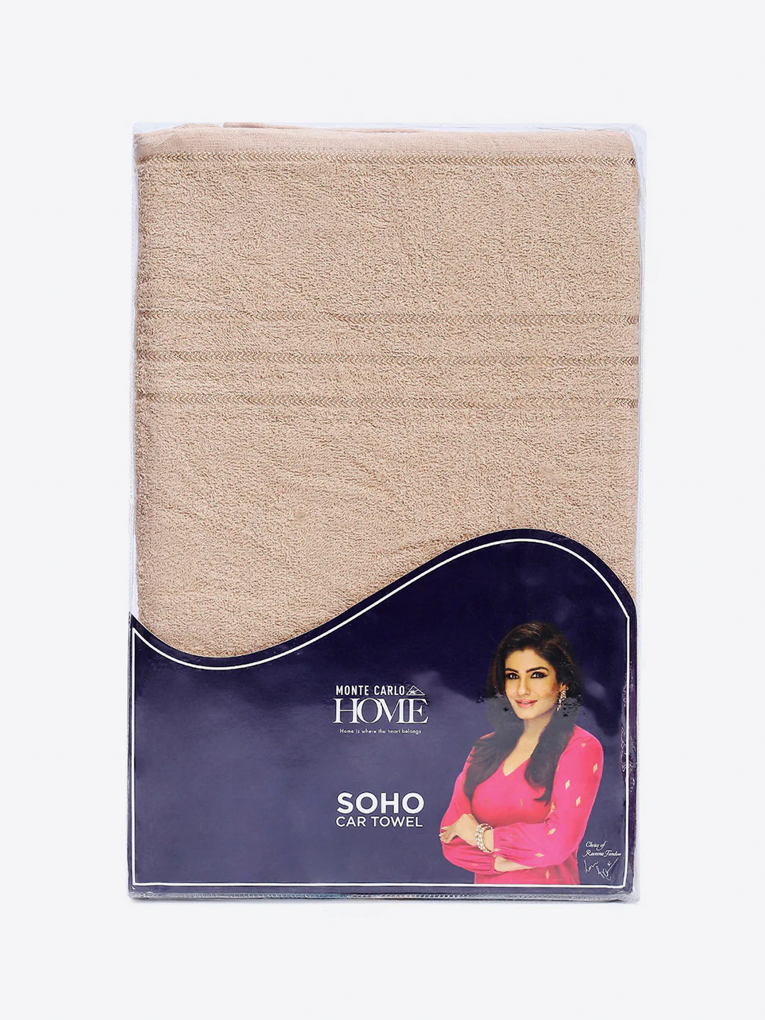 Cream Cotton Solid 350 GSM Car Towel (Soho) - Image 5