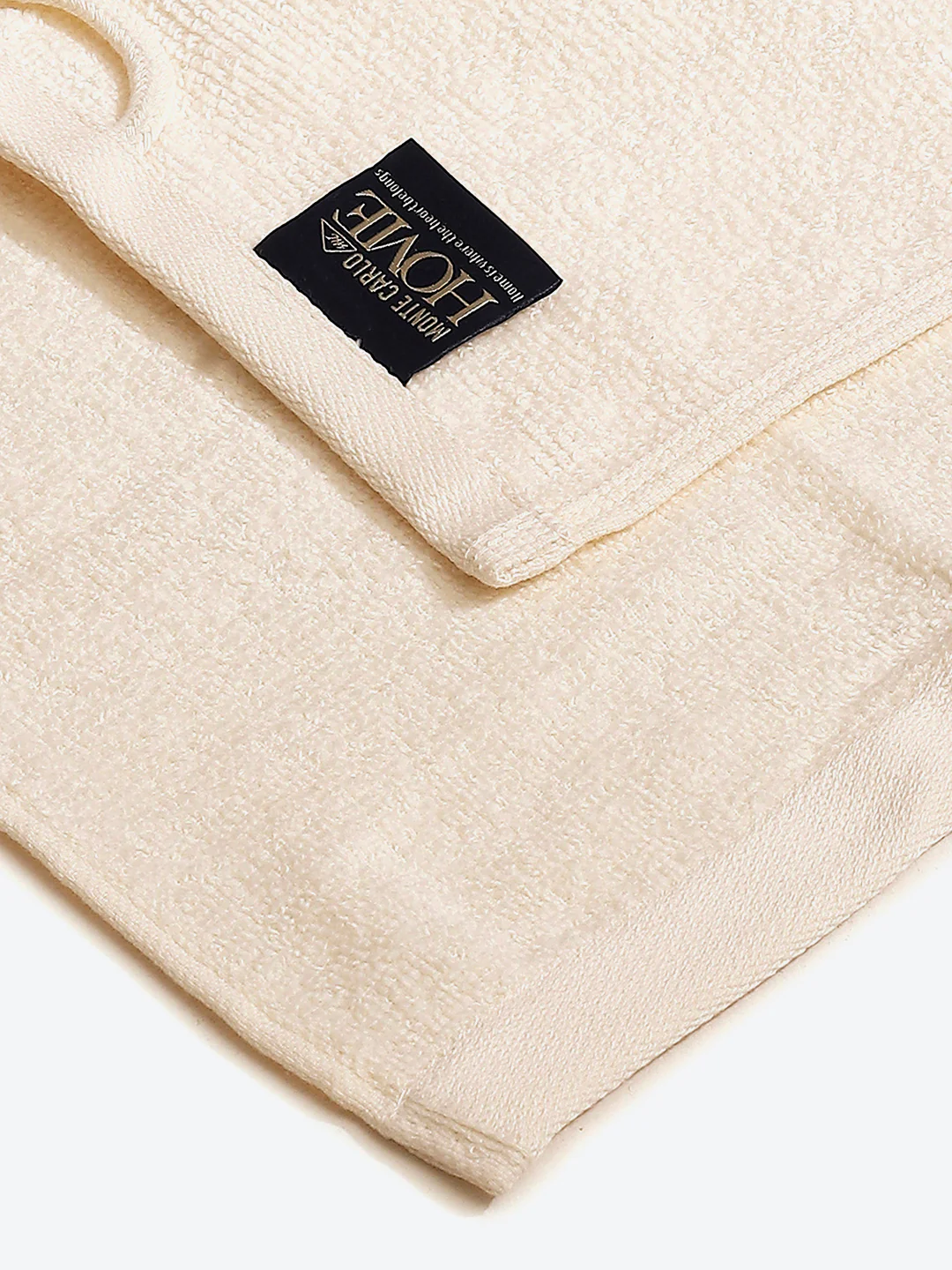 Cream Cotton Solid 600 GSM Face Towel (Pack of 4) - Image 3