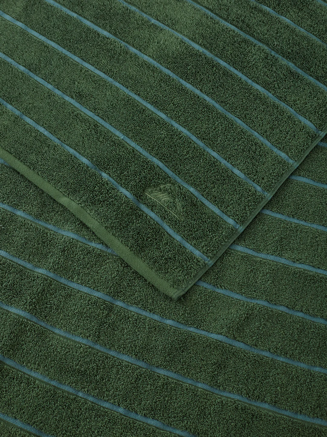 Dusty Blue & Green 100% Cotton Solid 480 GSM Bath Towel King & Queen 2 Pc Set Gifting Box Pack - Image 8