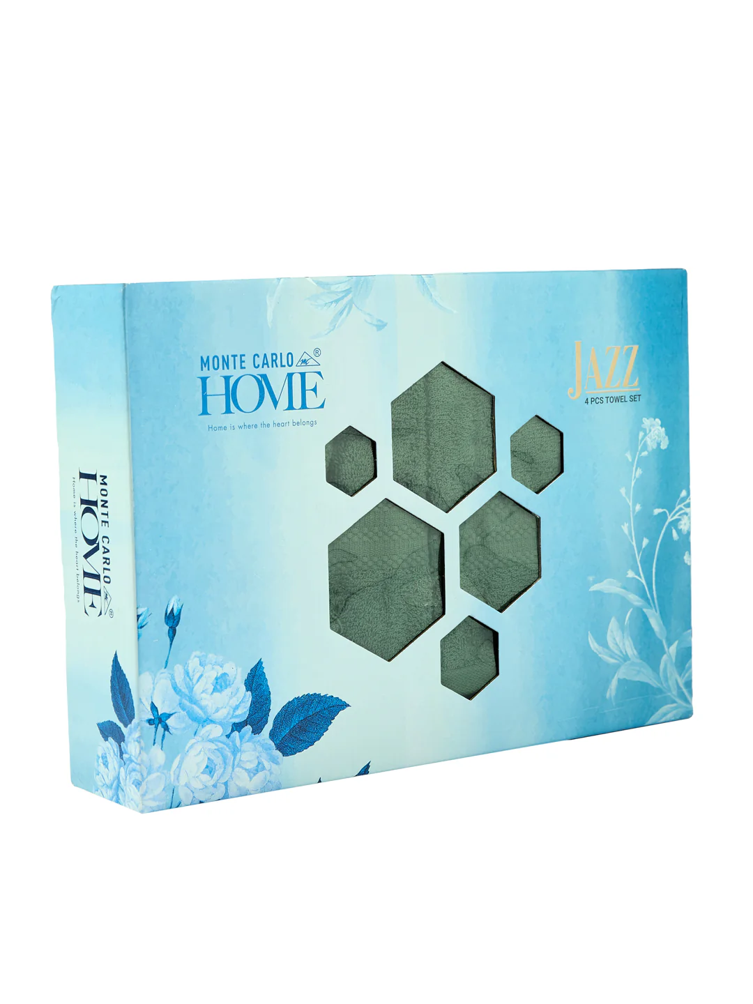Elm Green 100% Cotton Solid 380 GSM Bath Towel Jazz 4 Pc Set Gifting Box Pack - Image 12