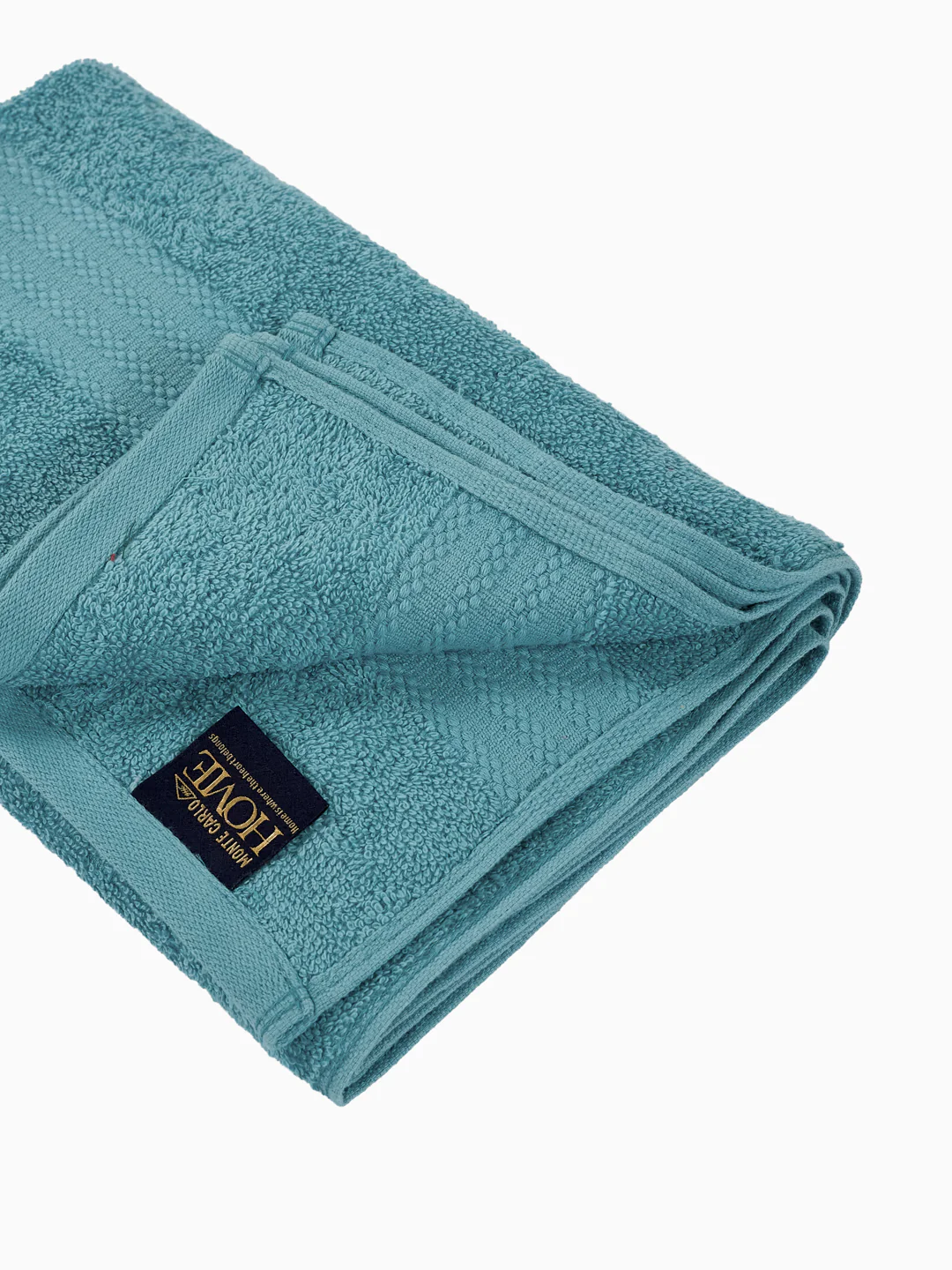 Essential Aqua Blue 100% Cotton Solid 380 GSM Bath Towel Jazz Small 1 Pc Pvc Pack - Image 5