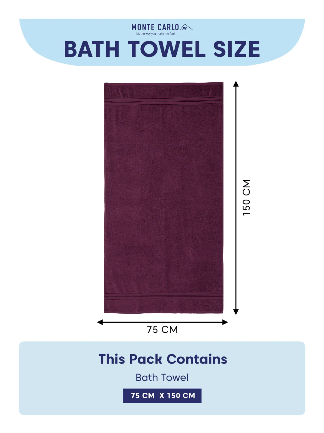 Essential Argyle Purple 100% Cotton Solid 400 GSM Bath Towel Jasper 1 Pc Pvc Pack - Image 8