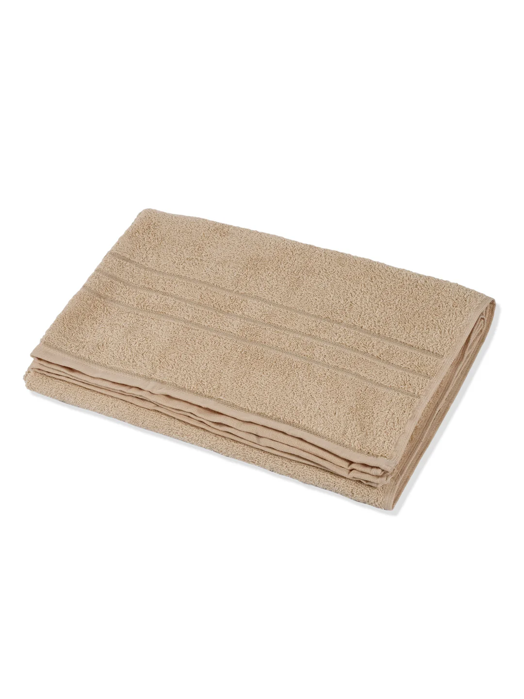 Essential Beige 100% Cotton Solid 340 GSM Bath Towel Soho 1 Pc Pvc Pack - Image 4