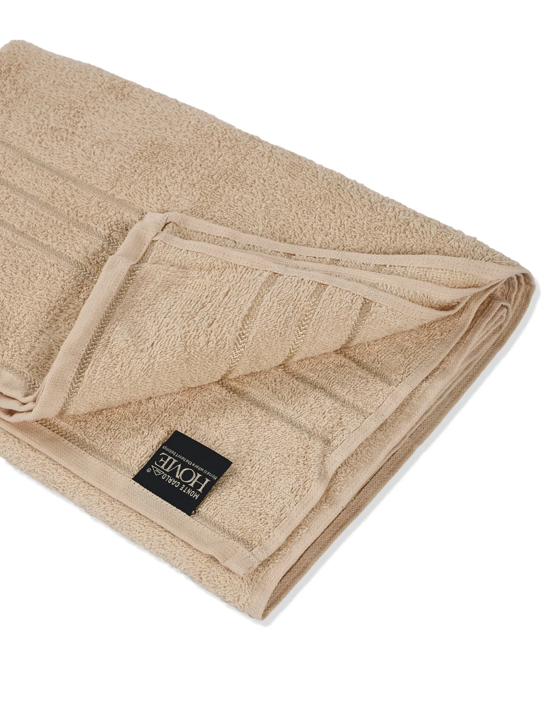 Essential Beige 100% Cotton Solid 340 GSM Bath Towel Soho 1 Pc Pvc Pack - Image 5