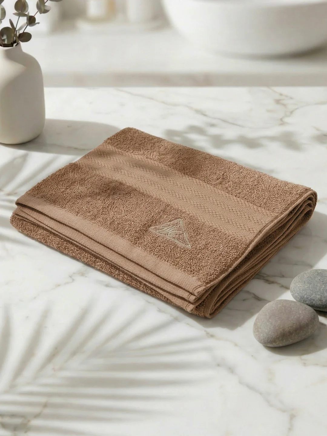 Essential Beige 100% Cotton Solid 380 GSM Bath Towel Jazz Small 1 Pc Pvc Pack - Image 2