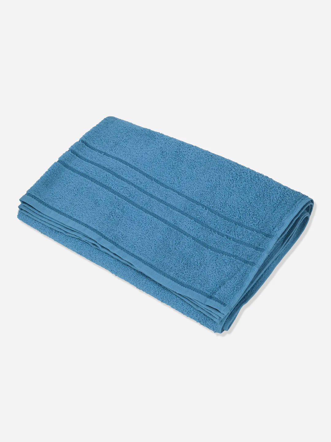 Essential Blue 100% Cotton Solid 340 GSM Bath Towel Soho 1 Pc Pvc Pack - Image 4