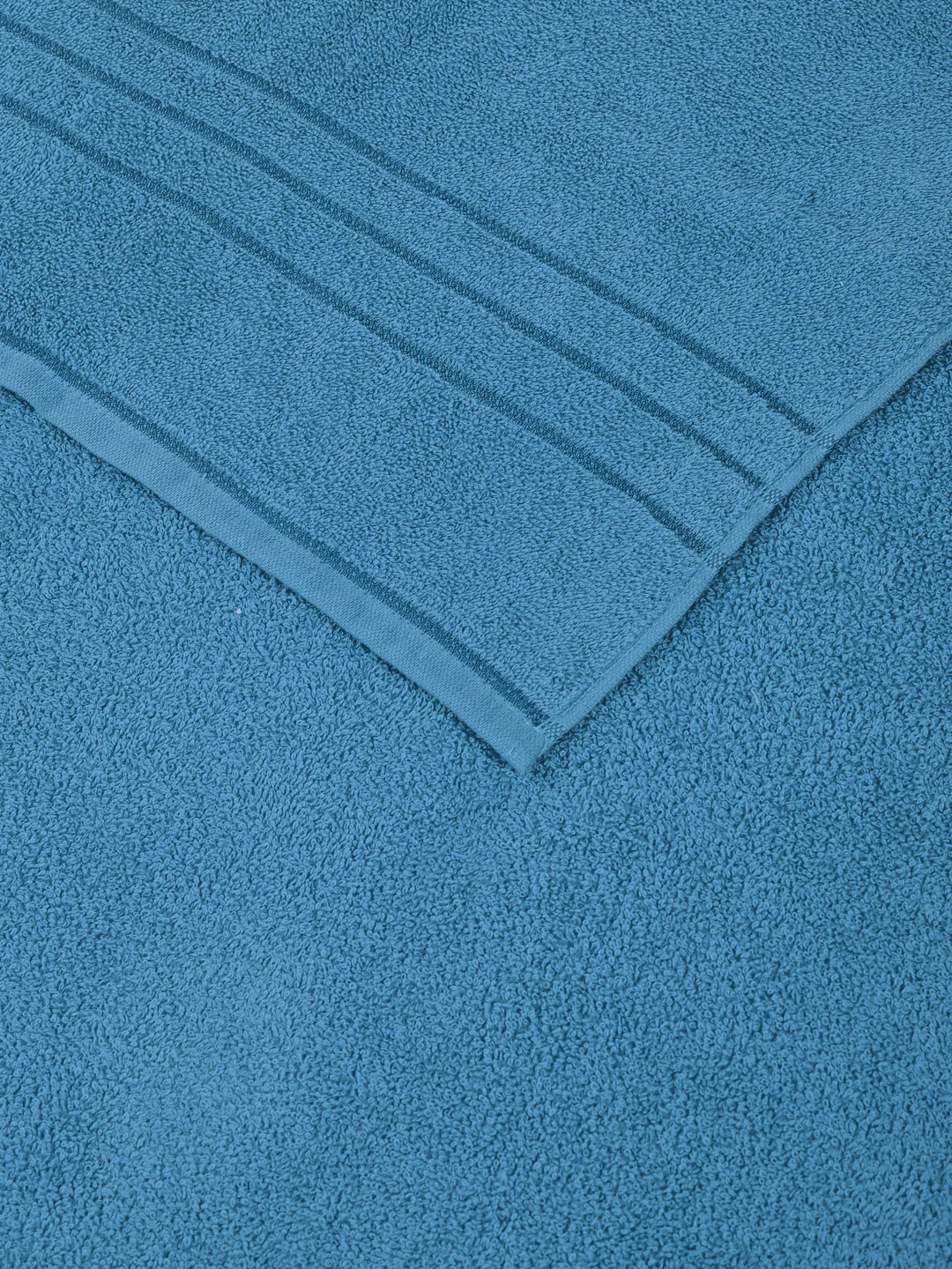 Essential Blue 100% Cotton Solid 340 GSM Bath Towel Soho 1 Pc Pvc Pack - Image 6