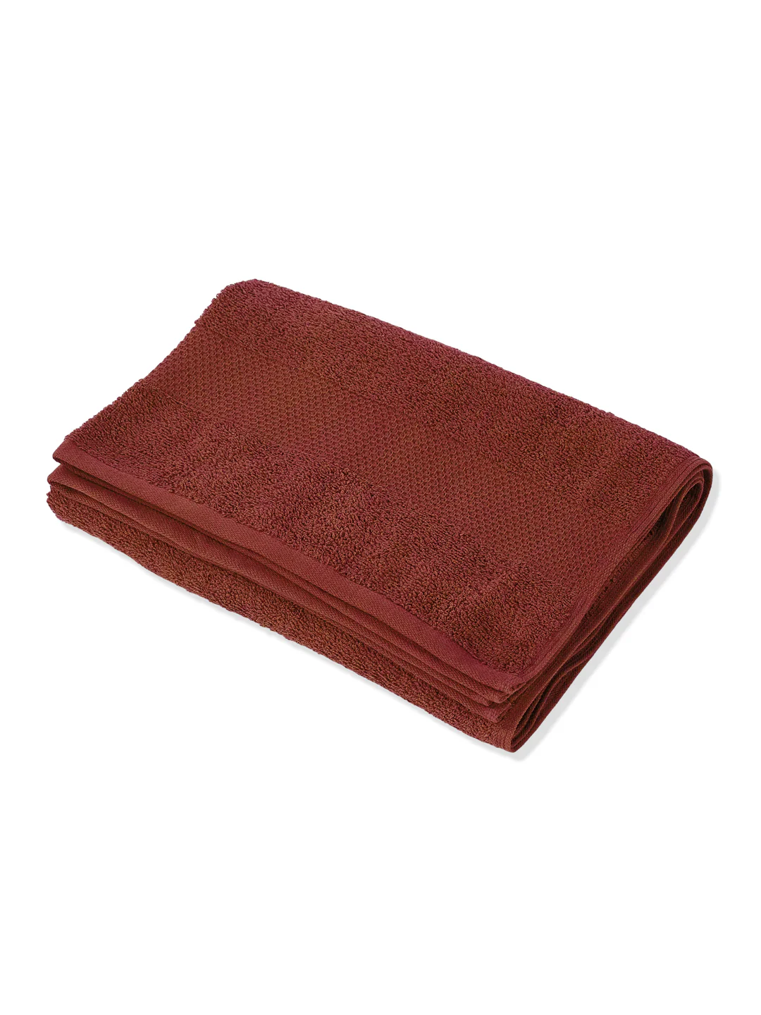 Essential Brick Red 100% Cotton Solid 380 GSM Bath Towel Super Charm 1 Pc Pvc Pack - Image 4