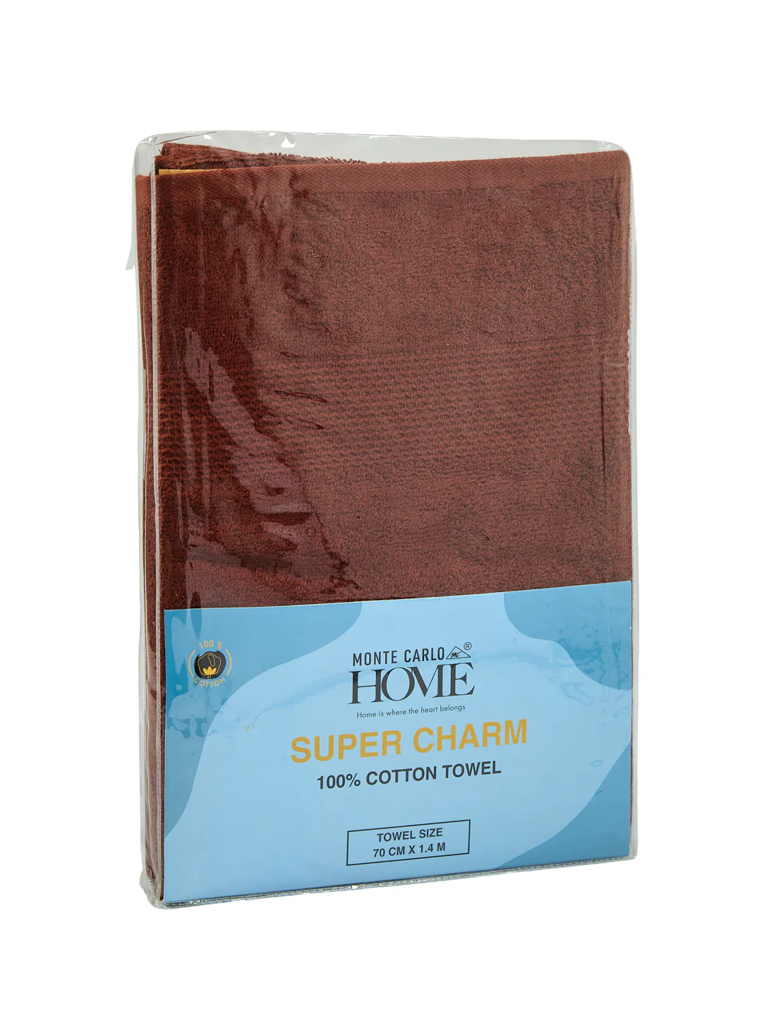 Essential Brick Red 100% Cotton Solid 380 GSM Bath Towel Super Charm 1 Pc Pvc Pack - Image 9