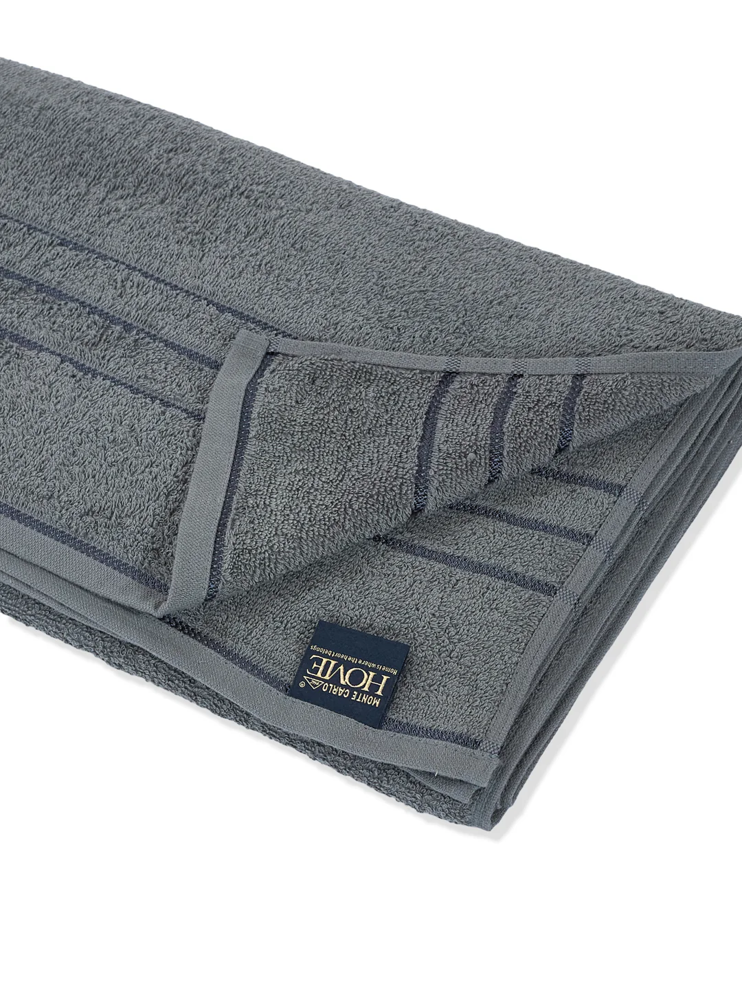 Essential Charcoal 100% Cotton Solid 340 GSM Bath Towel Soho 1 Pc Pvc Pack - Image 5