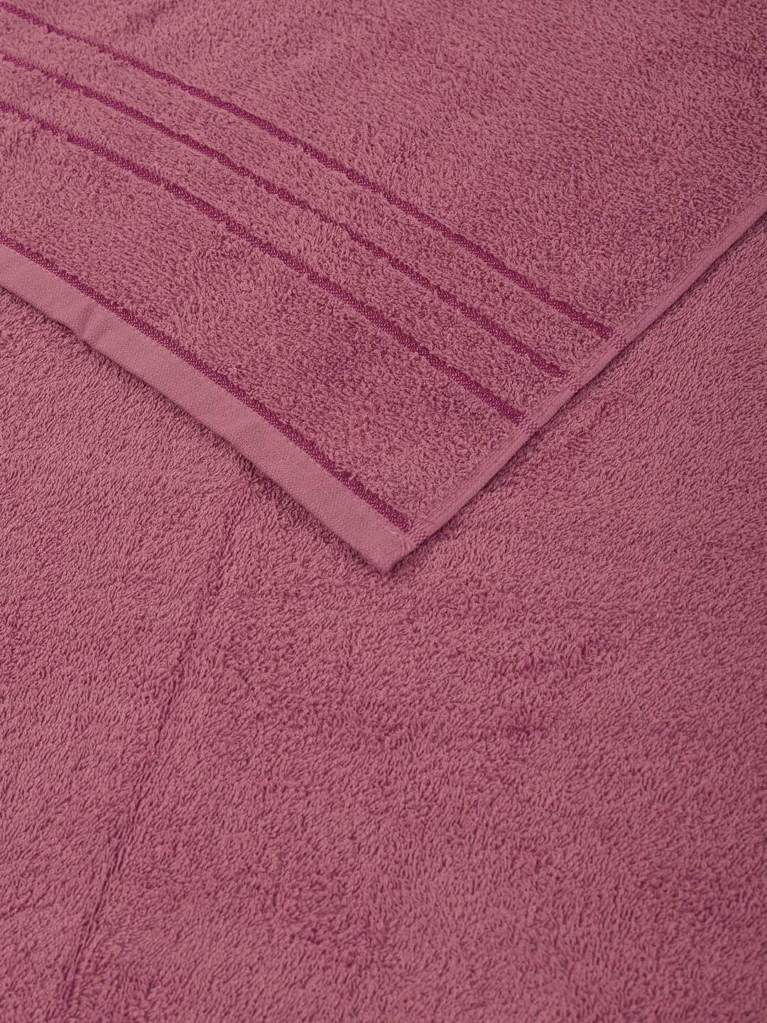Essential Dusty Rose 100% Cotton Solid 340 GSM Bath Towel Soho Small 1 Pc Pvc Pack - Image 6