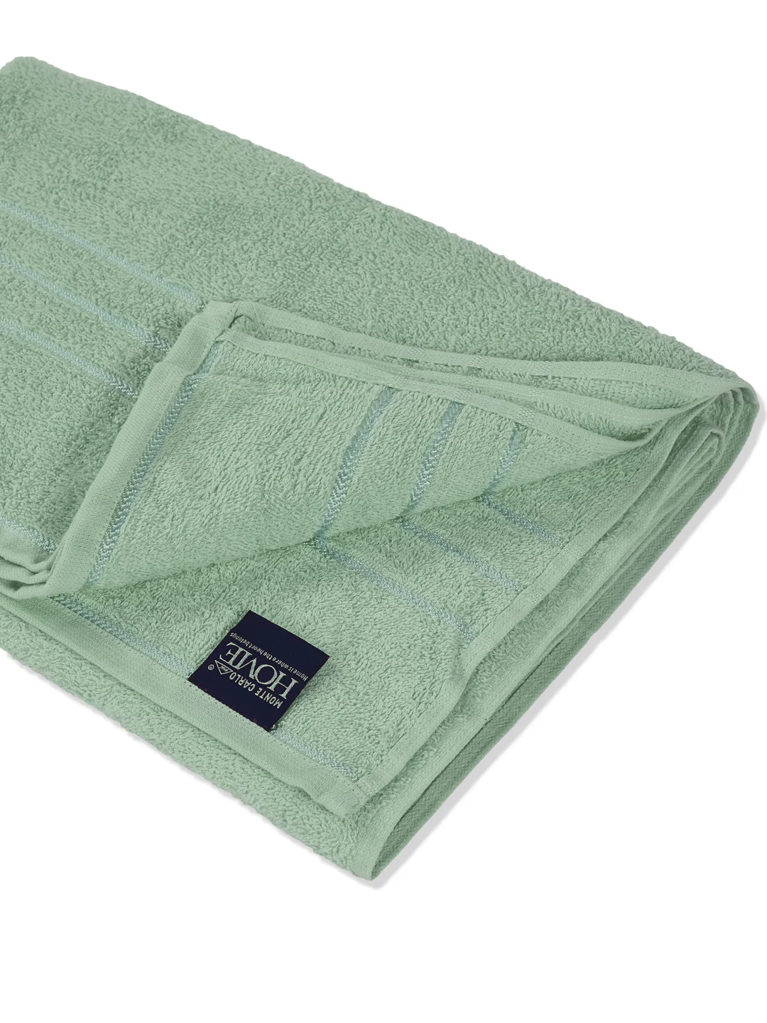 Essential Green 100% Cotton Solid 340 GSM Bath Towel Soho 1 Pc Pvc Pack - Image 5