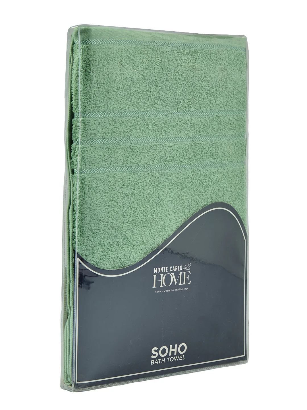Essential Green 100% Cotton Solid 340 GSM Bath Towel Soho 1 Pc Pvc Pack - Image 9