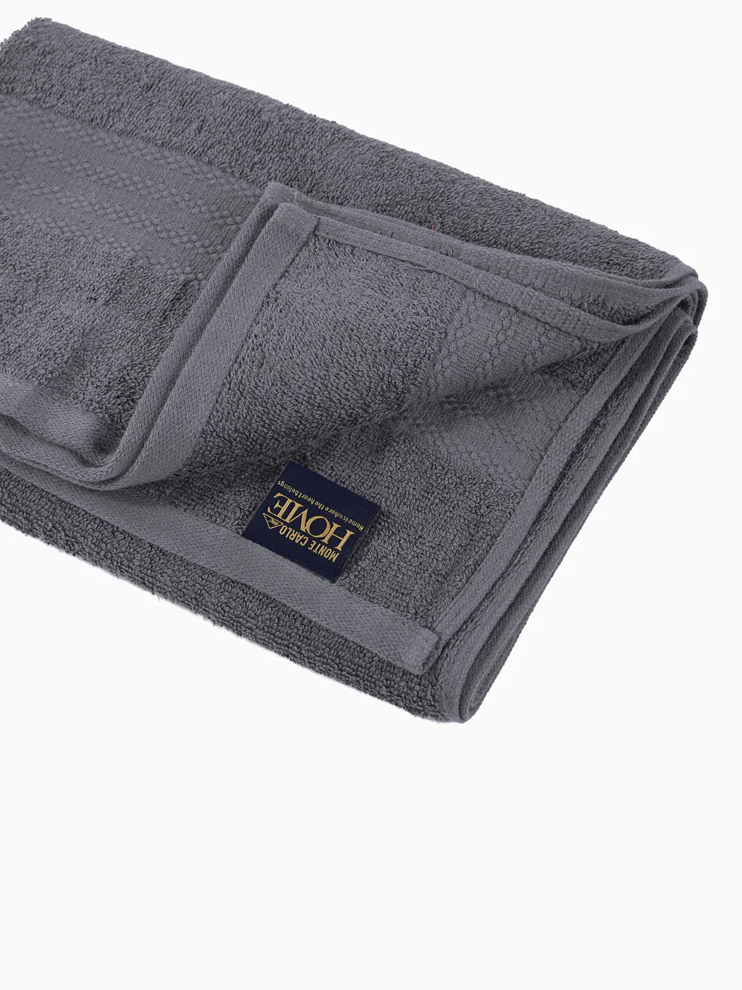Essential Grey 100% Cotton Solid 380 GSM Bath Towel Jazz Small 1 Pc Pvc Pack - Image 5