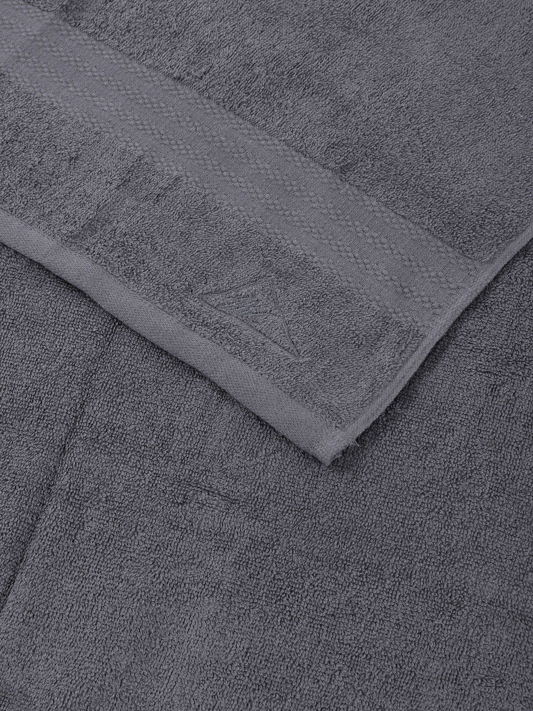 Essential Grey 100% Cotton Solid 380 GSM Bath Towel Jazz Small 1 Pc Pvc Pack - Image 6