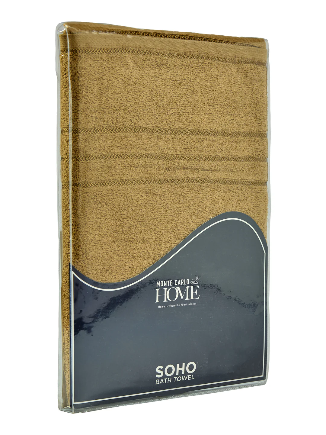 Essential Khaki 100% Cotton Solid 340 GSM Bath Towel Soho 1 Pc Pvc Pack - Image 9