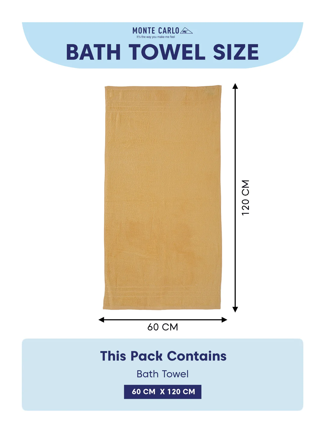 Essential Lemon Yellow 100% Cotton Solid 340 GSM Bath Towel Soho Small 1 Pc Pvc Pack - Image 8