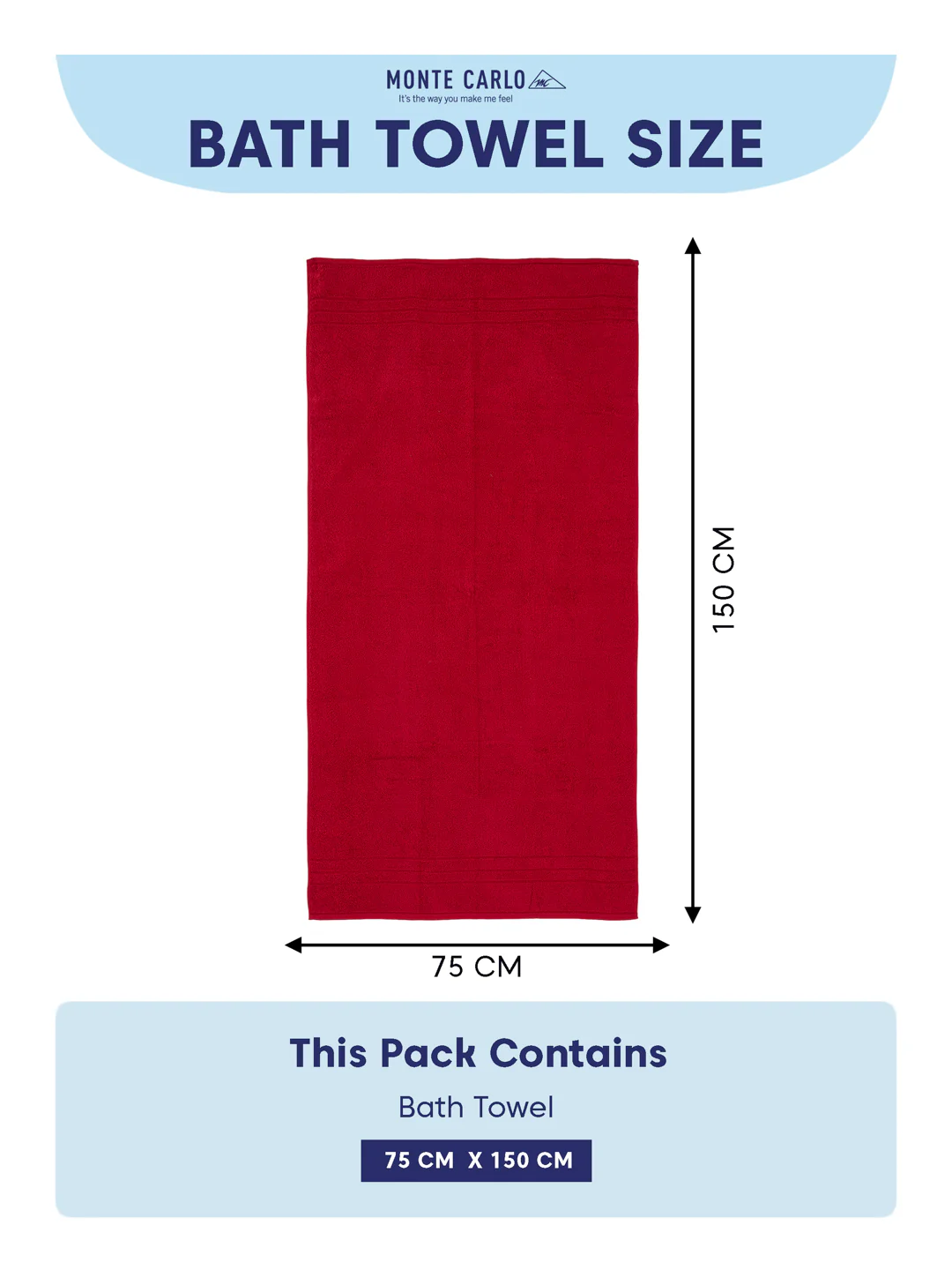 Essential Maroon 100% Cotton Solid 340 GSM Bath Towel Soho 1 Pc Pvc Pack - Image 8