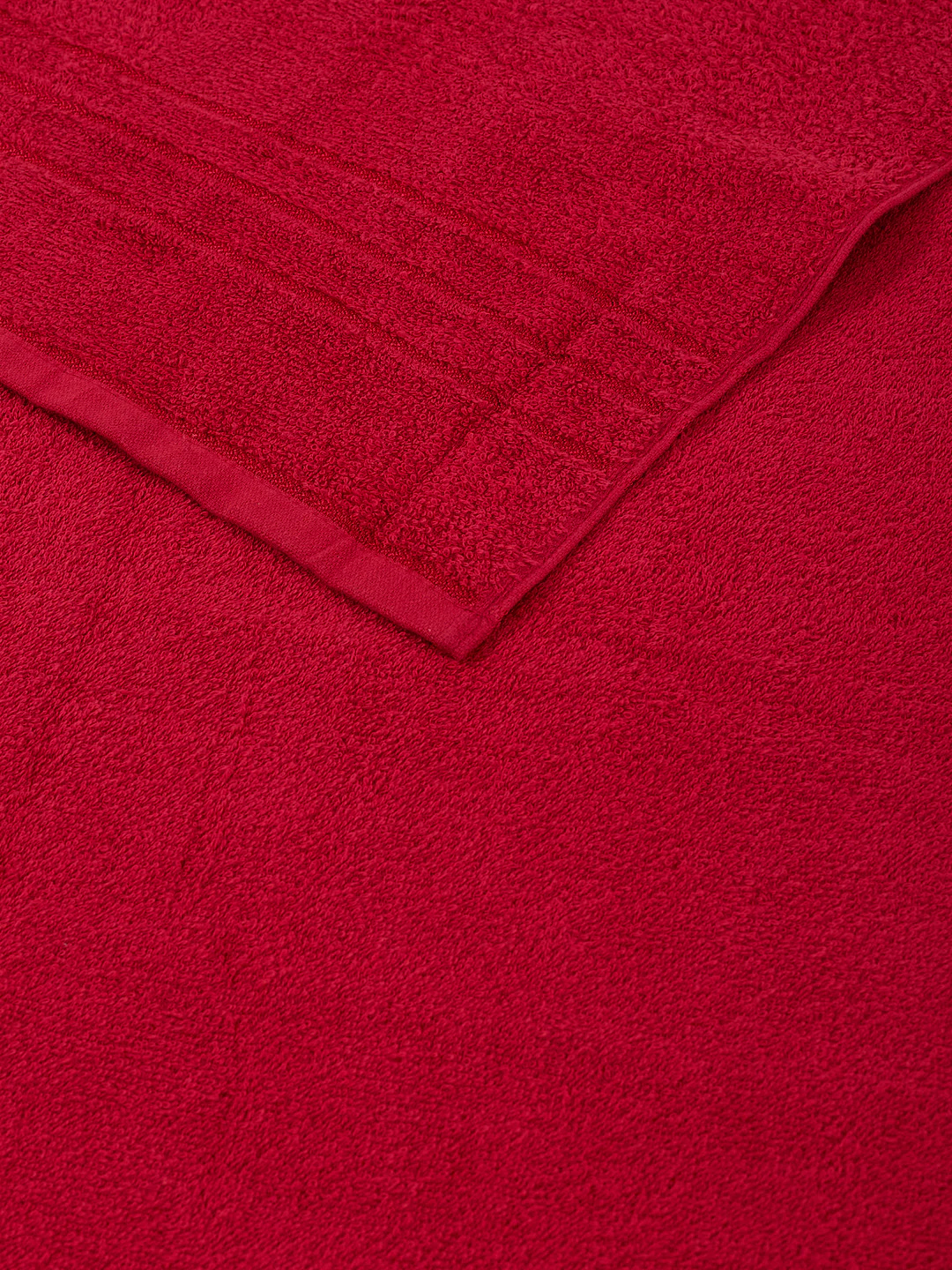 Essential Maroon 100% Cotton Solid 340 GSM Bath Towel Soho Small 1 Pc Pvc Pack - Image 6