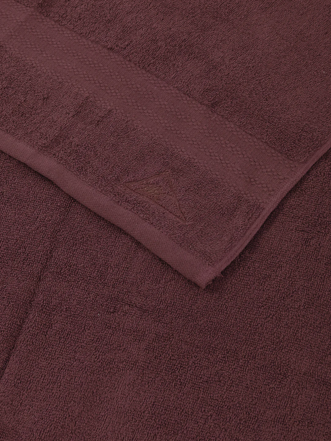 Essential Maroon 100% Cotton Solid 380 GSM Bath Towel Jazz Small 1 Pc Pvc Pack - Image 6