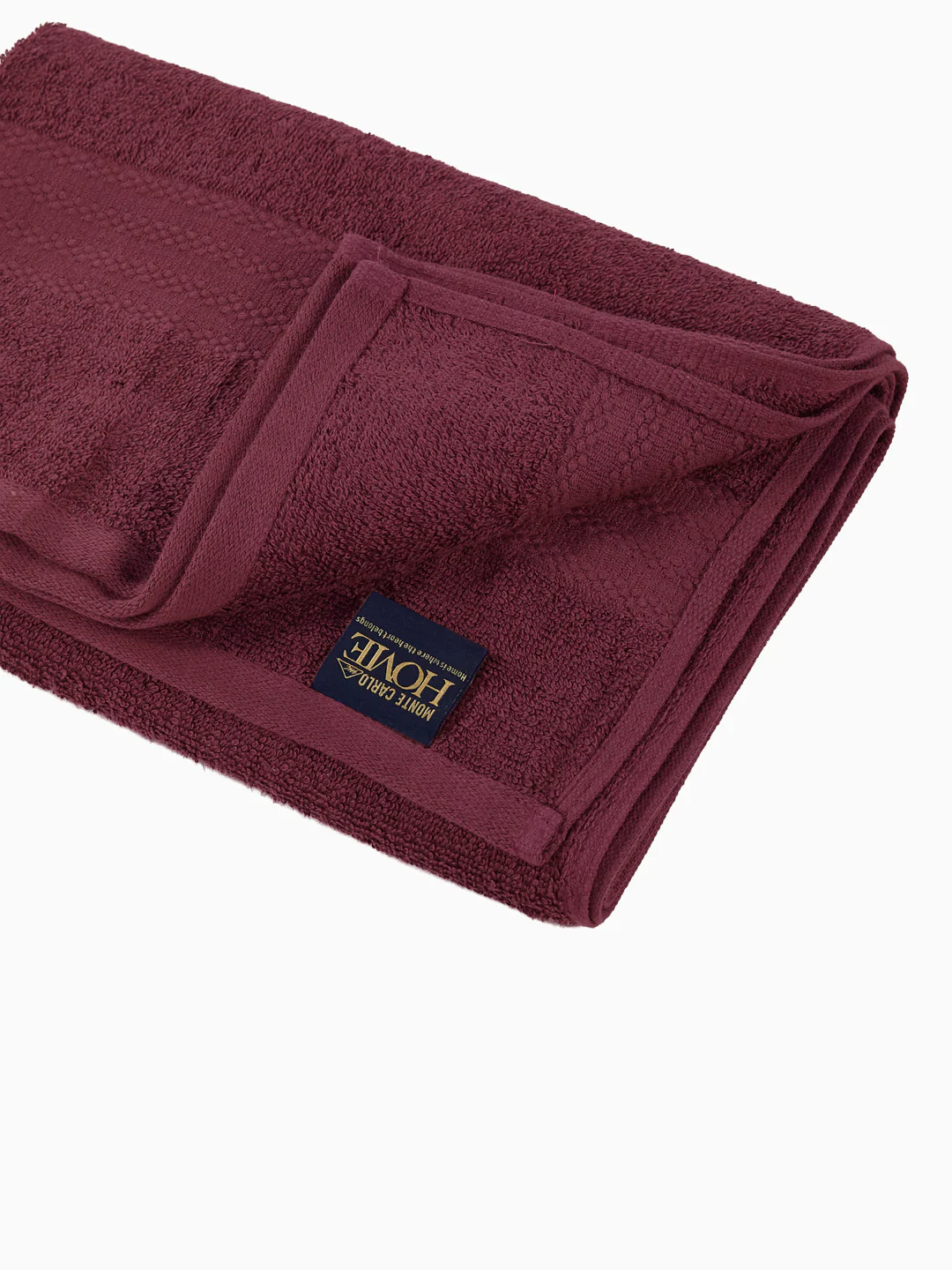 Essential Maroon 100% Cotton Solid 380 GSM Bath Towel Jazz Small 1 Pc Pvc Pack - Image 5