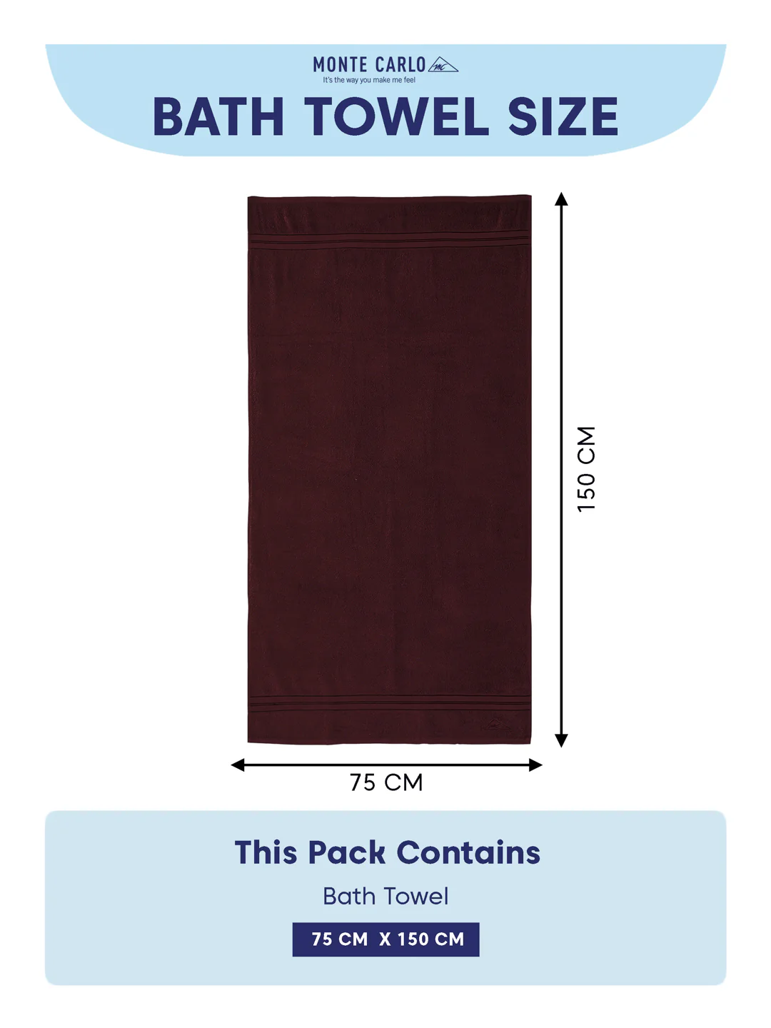 Essential Maroon 100% Cotton Solid 400 GSM Bath Towel Jasper 1 Pc Pvc Pack - Image 8