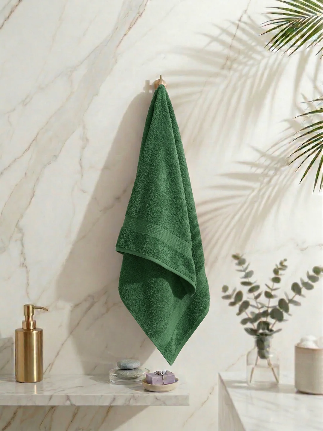 Essential Mint Green 100% Cotton Solid 380 GSM Bath Towel Super Charm 1 Pc Pvc Pack