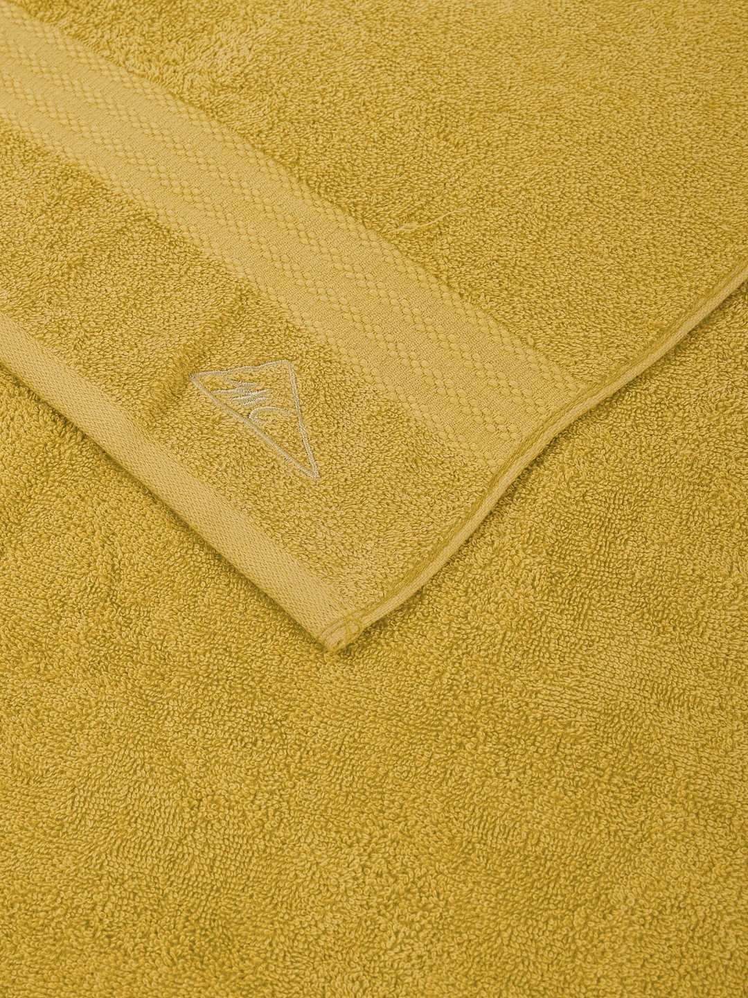 Essential Mustard Yellow 100% Cotton Solid 380 GSM Bath Towel Jazz Small 1 Pc Pvc Pack - Image 6