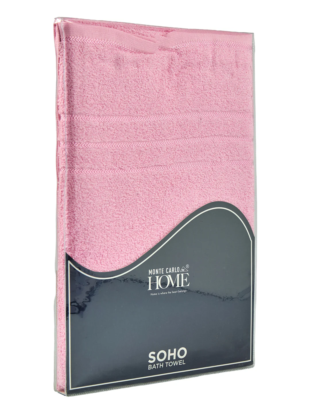 Essential Pink 100% Cotton Solid 340 GSM Bath Towel Soho 1 Pc Pvc Pack - Image 9