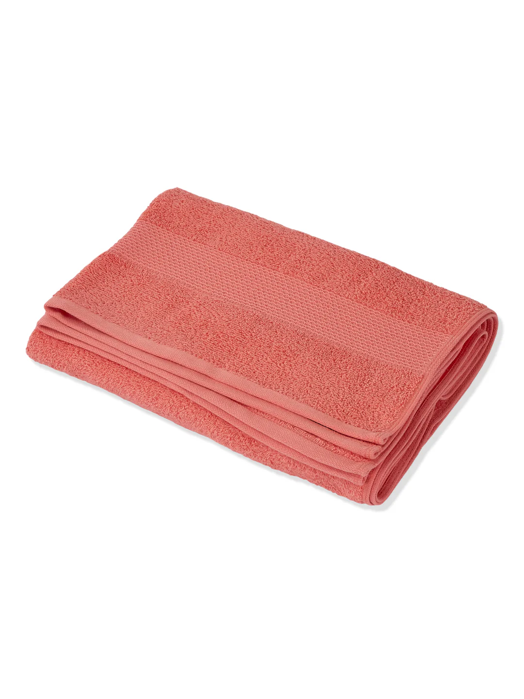 Essential Pink 100% Cotton Solid 380 GSM Bath Towel Super Charm 1 Pc Pvc Pack - Image 4