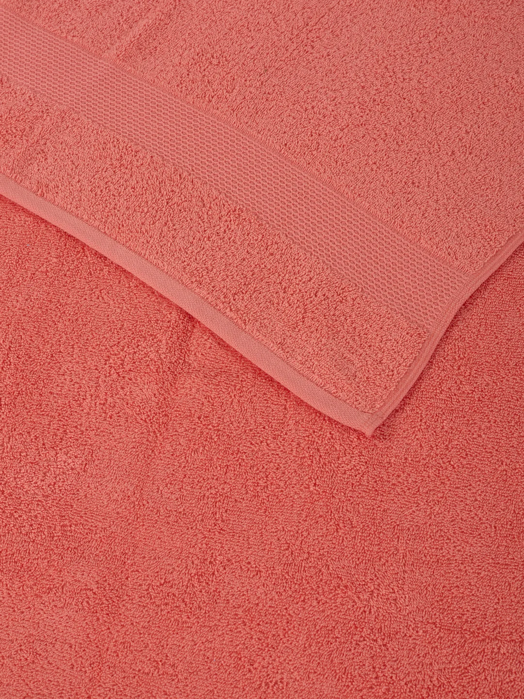 Essential Pink 100% Cotton Solid 380 GSM Bath Towel Super Charm 1 Pc Pvc Pack - Image 6