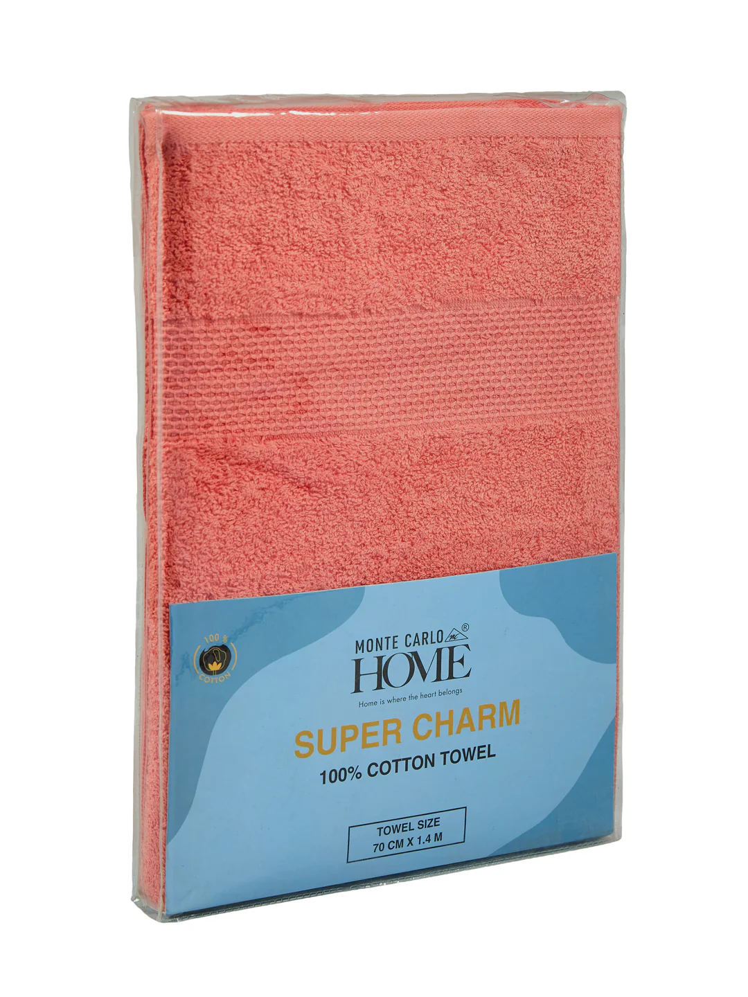 Essential Pink 100% Cotton Solid 380 GSM Bath Towel Super Charm 1 Pc Pvc Pack - Image 9