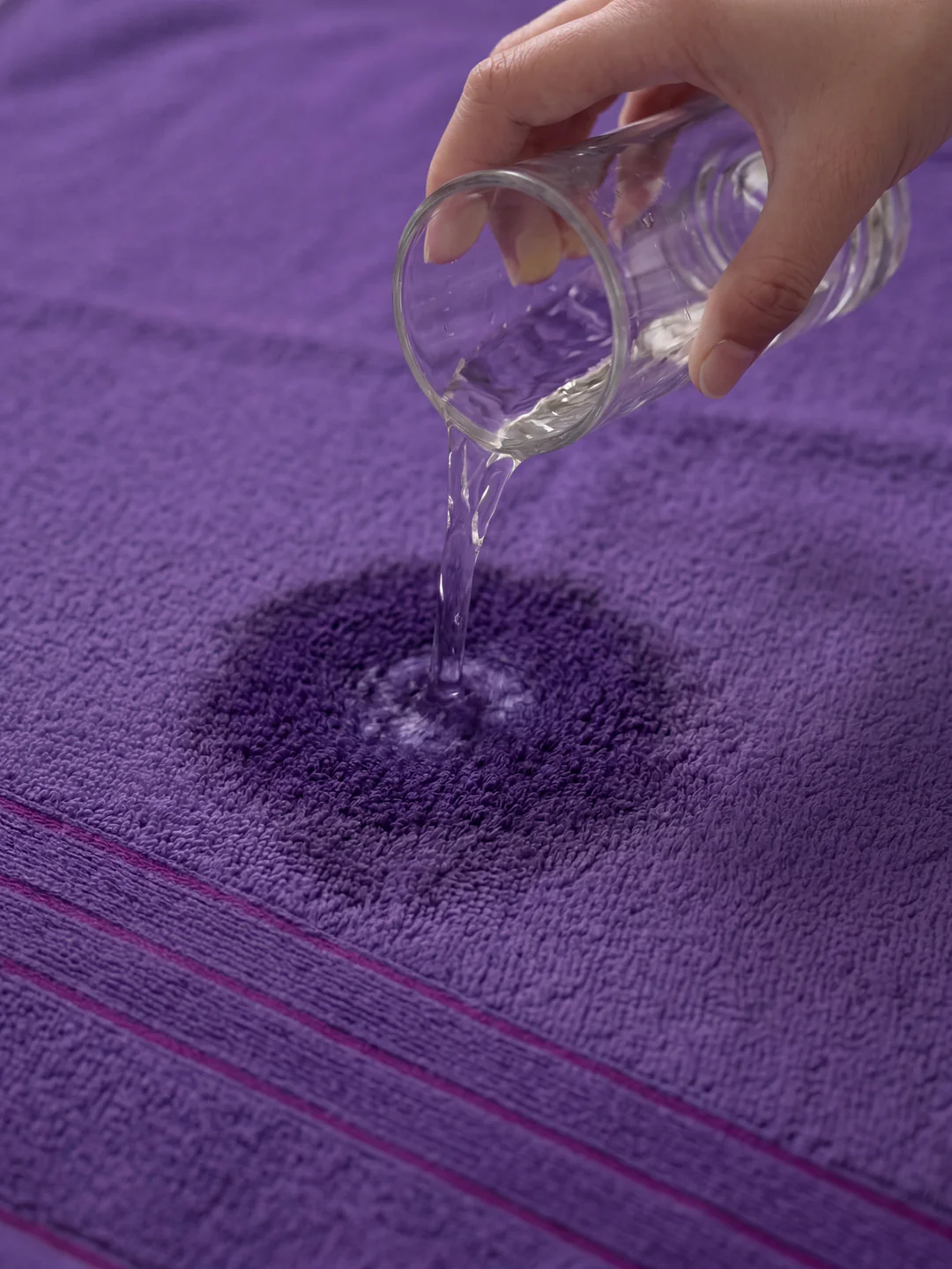 Essential Purple 100% Cotton Solid 340 GSM Bath Towel Soho 1 Pc Pvc Pack - Image 3