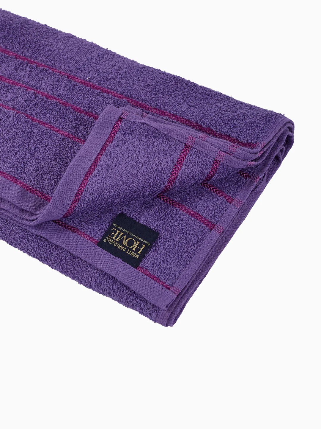 Essential Purple 100% Cotton Solid 340 GSM Bath Towel Soho Small 1 Pc Pvc Pack - Image 5