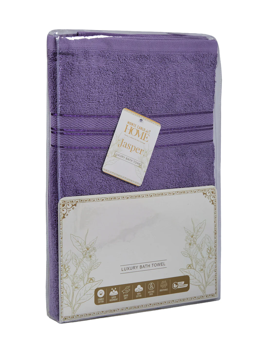 Essential Purple 100% Cotton Solid 400 GSM Bath Towel Jasper 1 Pc Pvc Pack - Image 9