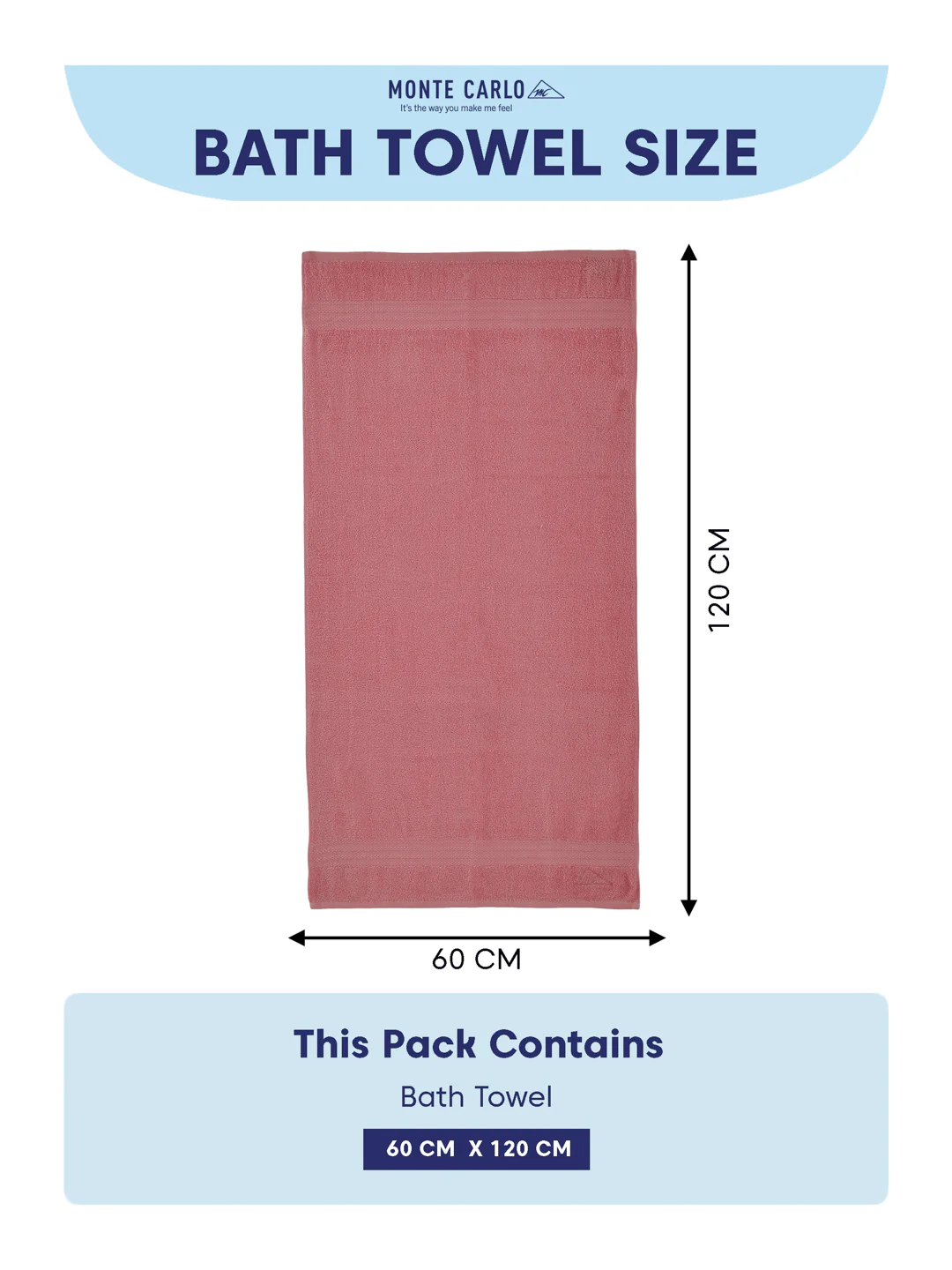 Essential Quartz Pink 100% Cotton Solid 380 GSM Bath Towel Jazz Small 1 Pc Pvc Pack - Image 8