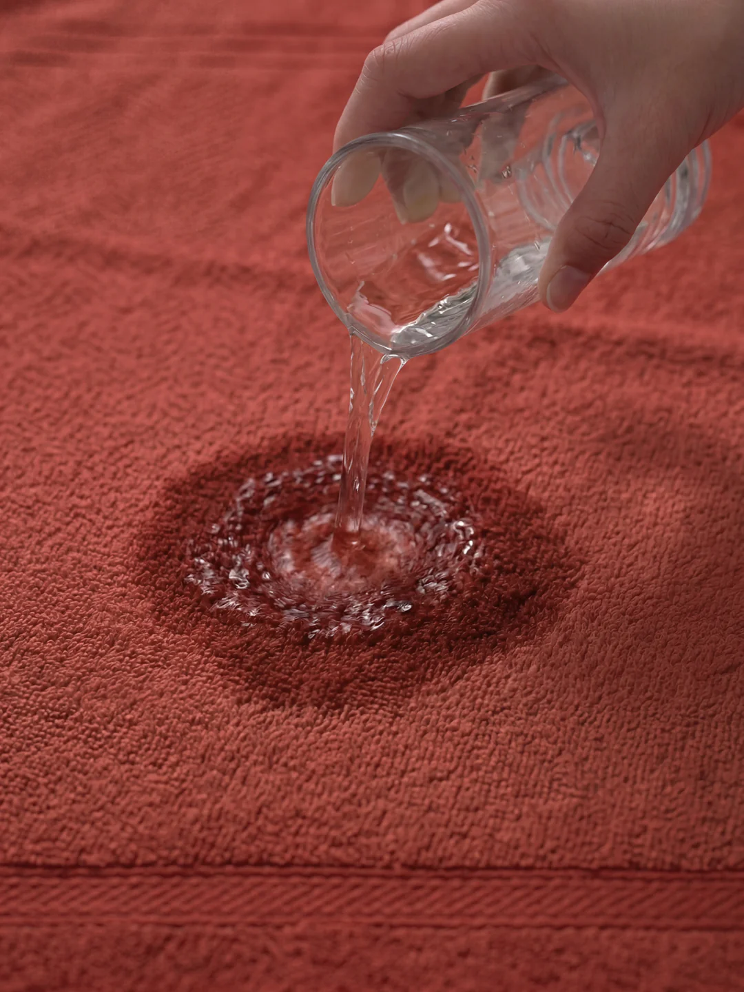 Essential Red 100% Cotton Solid 340 GSM Bath Towel Soho 1 Pc Pvc Pack - Image 3