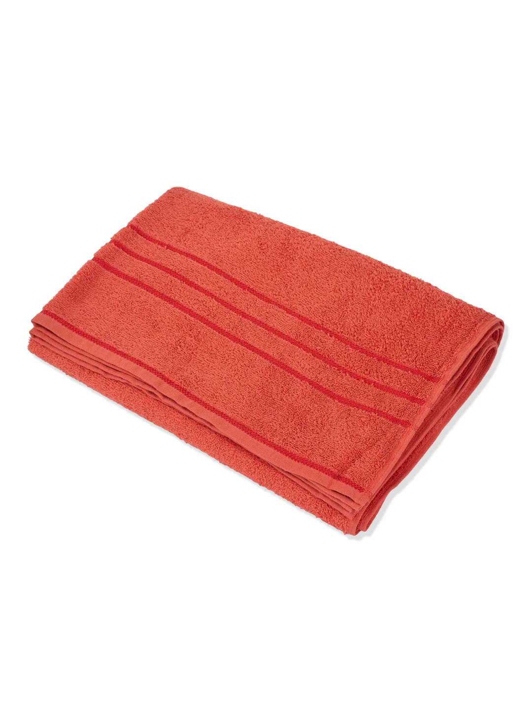 Essential Red 100% Cotton Solid 340 GSM Bath Towel Soho 1 Pc Pvc Pack - Image 4