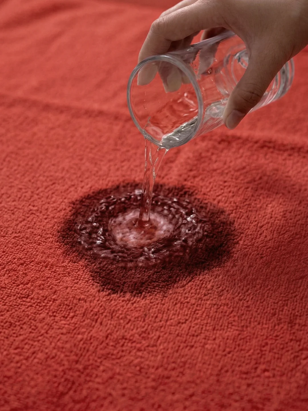 Essential Red 100% Cotton Solid 340 GSM Bath Towel Soho Small 1 Pc Pvc Pack - Image 3