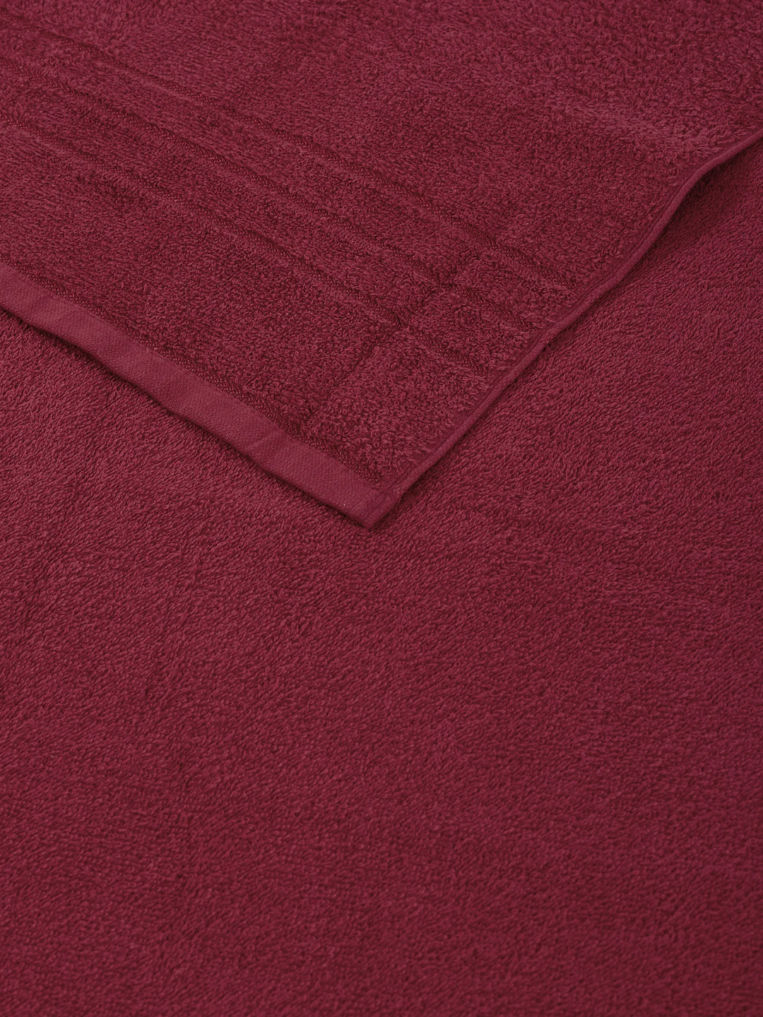 Essential Red 100% Cotton Solid 340 GSM Bath Towel Soho Small 1 Pc Pvc Pack - Image 6