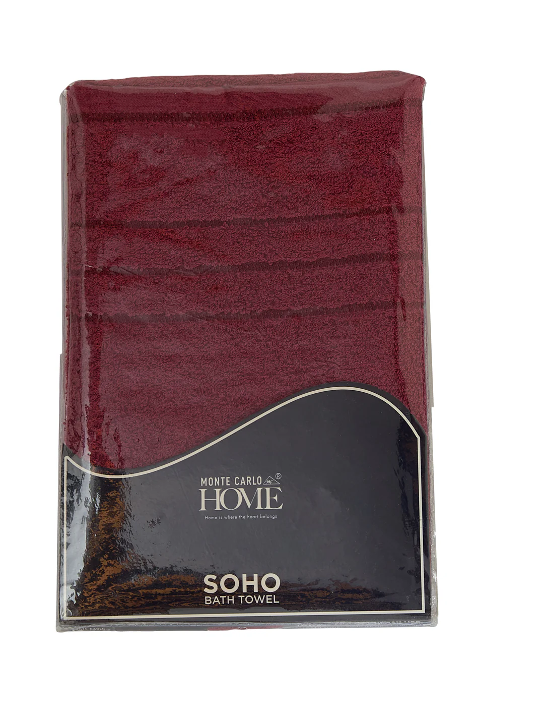 Essential Red 100% Cotton Solid 340 GSM Bath Towel Soho Small 1 Pc Pvc Pack - Image 9
