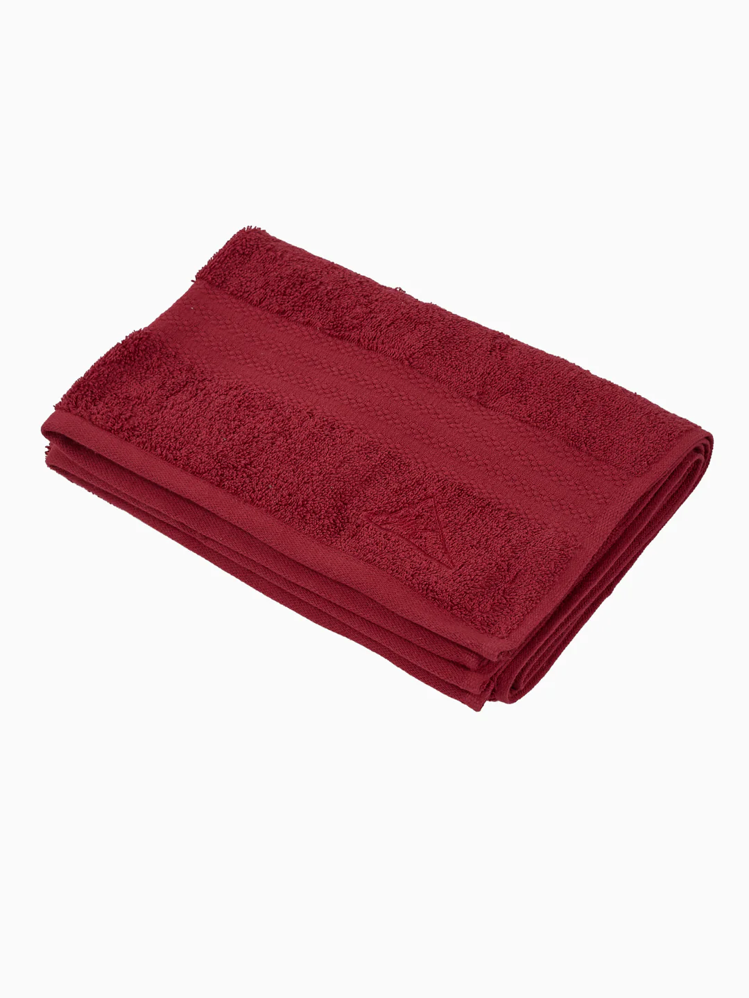Essential Red 100% Cotton Solid 380 GSM Bath Towel Jazz Small 1 Pc Pvc Pack - Image 4