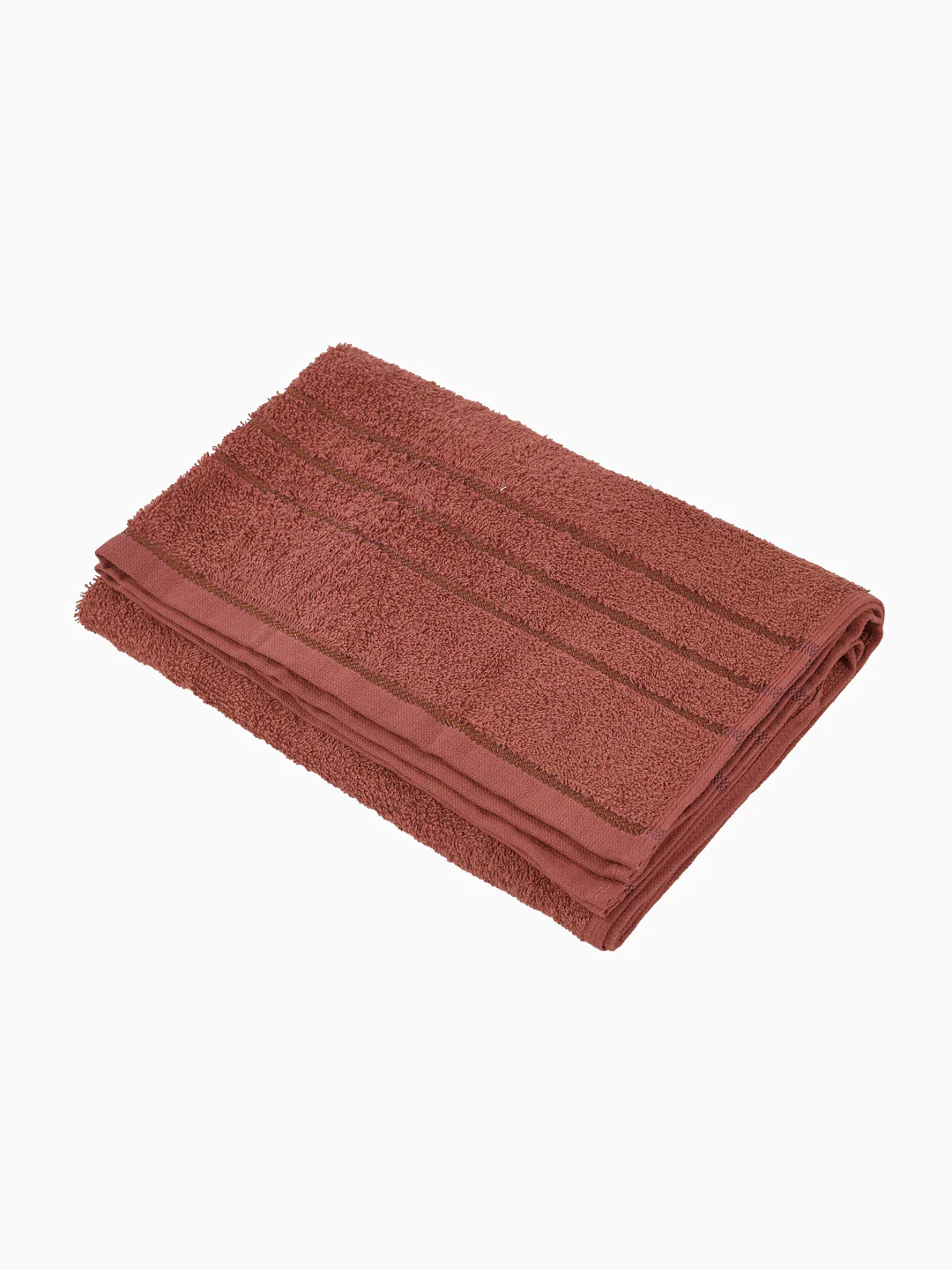 Essential Rust 100% Cotton Solid 340 GSM Bath Towel Soho Small 1 Pc Pvc Pack - Image 4
